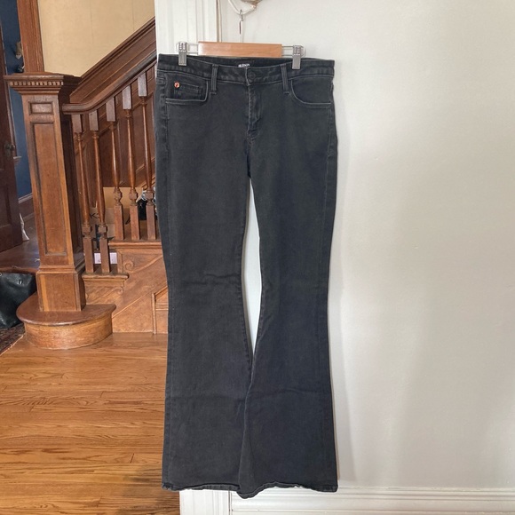 Hudson Flared Black Jeans - Picture 1 of 2